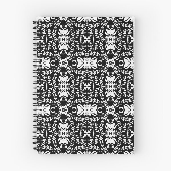 Item preview, Black and white damask openwork pattern designed and sold by fuzzyfox.