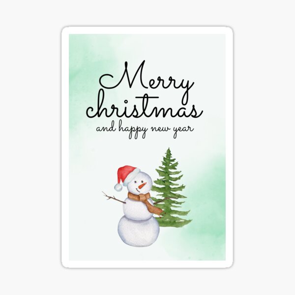 " Merry christmas and happy new year 2024" Sticker for Sale by ni3ma