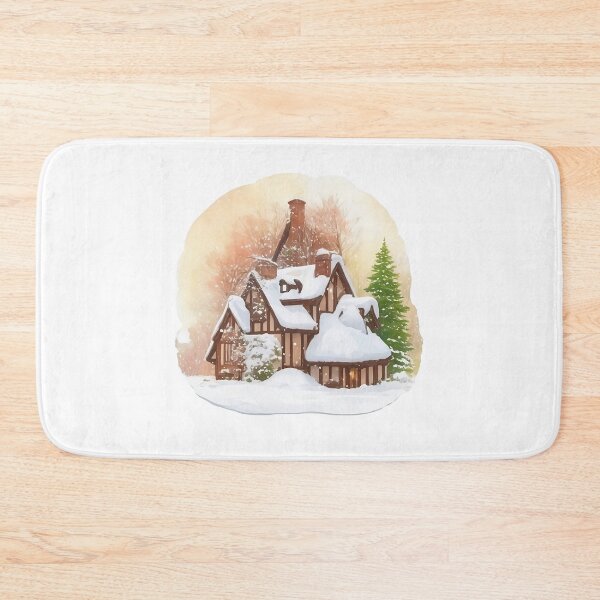 Item preview, English cottage house in winter with snow designed and sold by Jayjaynaenae.
