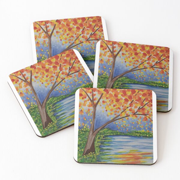 Item preview, Colorful Autumn Leaves at the lake designed and sold by Oregon333.