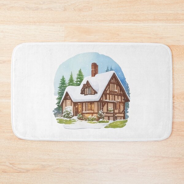 Item preview, English cottage house in winter designed and sold by Jayjaynaenae.
