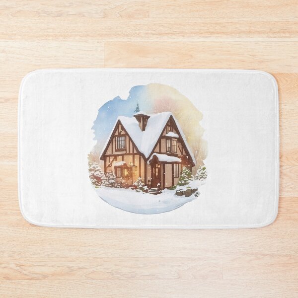 Item preview, English cottage house in winter designed and sold by Jayjaynaenae.