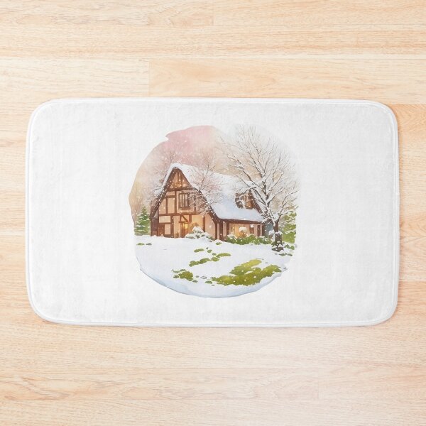 Item preview, English cottage house in winter designed and sold by Jayjaynaenae.