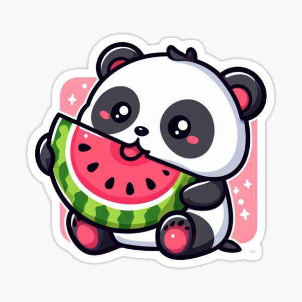 Cute Panda Eating Watermelon Graphic by neves.graphic777 · Creative Fabrica