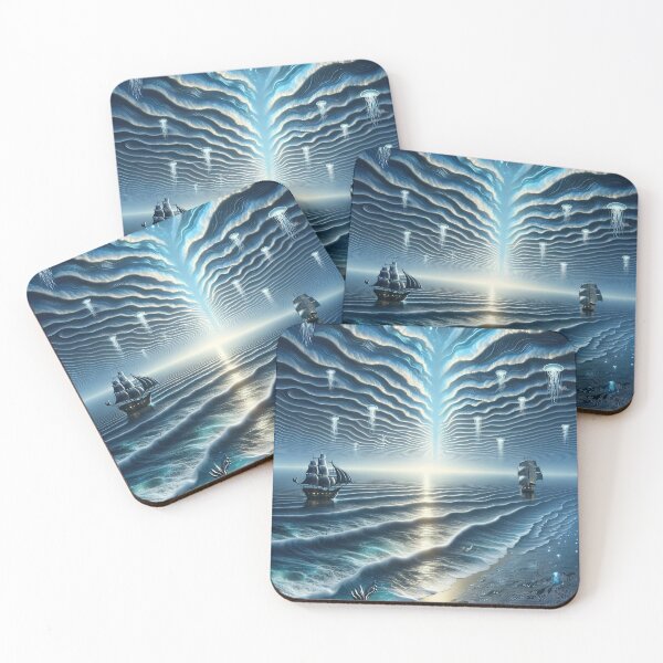 Item preview, Vessels Meet Jellyfish in a Circuitry Sea designed and sold by Newpixelland.