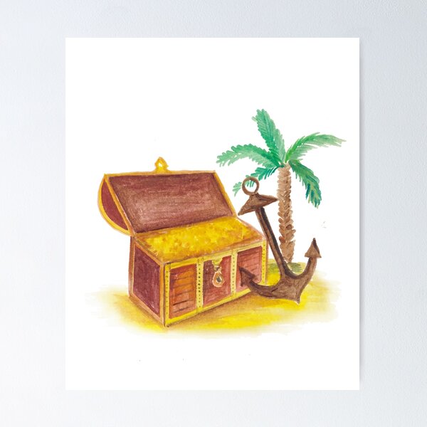 Item preview, Golden Treasure Chest and Anchor Short-Sleeve Unisex T-Shirt designed and sold by Matthew Whittaker.