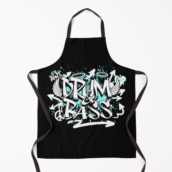 Item preview, DRUM AND BASS - Graffiti Steez (blue/white) designed and sold by Discothreadz.