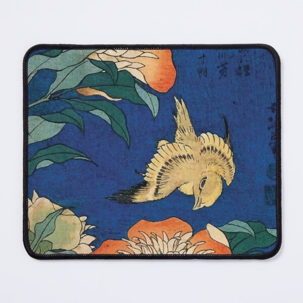 Item preview, Katsushika Hokusai | Canary and Peony designed and sold by badguyduh.