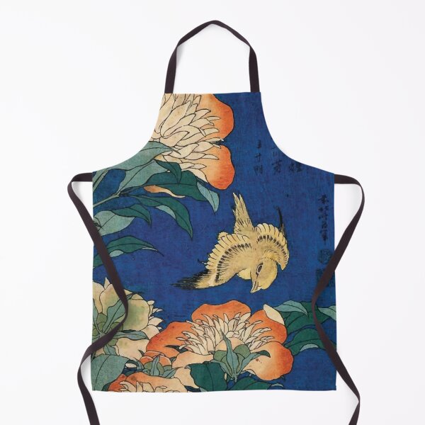 Item preview, Katsushika Hokusai | Canary and Peony designed and sold by badguyduh.