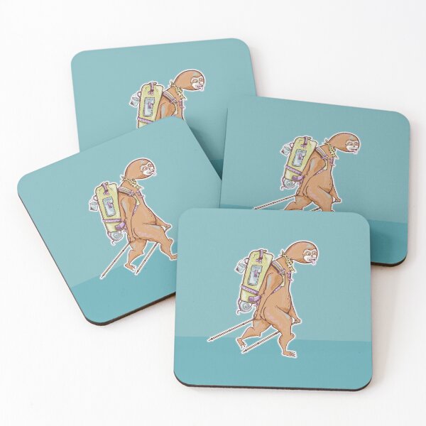 Item preview, Cartoon Sloth Hiking designed and sold by piedaydesigns.