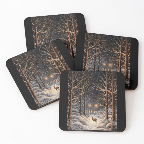 Item preview, Deer Walking In The Winter Forest designed and sold by Timothystore-.