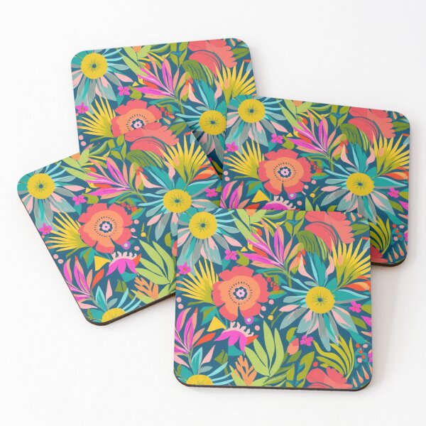 Item preview, Vivid Flowered Textiles designed and sold by Marjbyart.