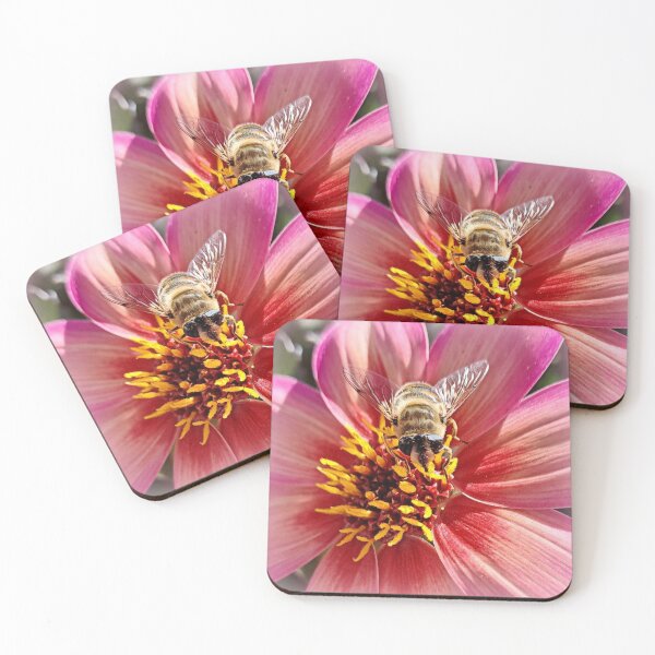 Item preview, Bee mimic hoverfly on Rocking Rosie Dahlia designed and sold by angel1.