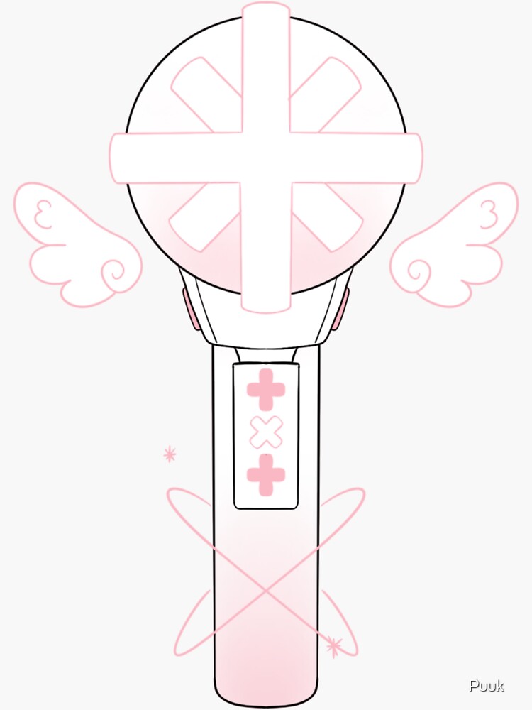 Thumbnail 3 von 3, Sticker, TXT lightstick kpop  designt und verkauft von Puuk.