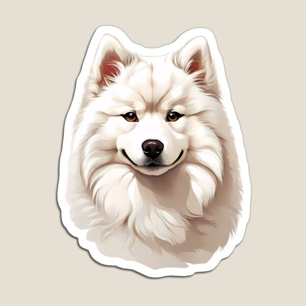 Item preview, Samoyed dog head designed and sold by SolaoLab.