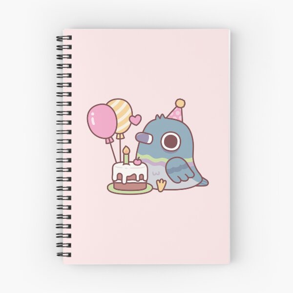 Item preview, Cute Pigeon With Balloons And Birthday Cake designed and sold by rustydoodle.