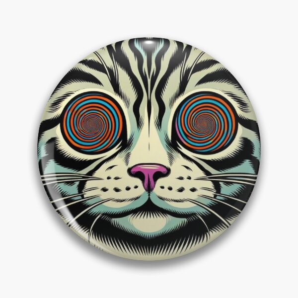 Item preview, Groovy Hypno-Kitty designed and sold by DataDrawnDoodle.