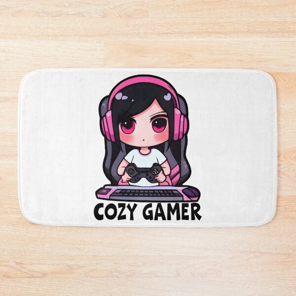 Item preview, Cozy Gamer, White Color, Cool Kawaii Design, Video Games, Gamer Girl designed and sold by Porcupine Tees ⭐⭐⭐⭐⭐.