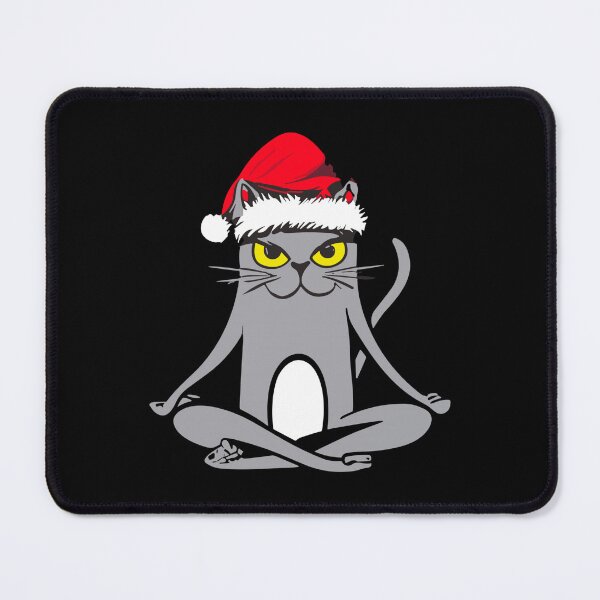 Item preview, Santa Yoga Cat designed and sold by ZingZone.