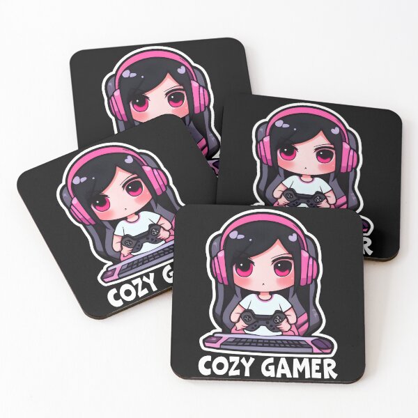 Item preview, Cozy Gamer, Black Color, Cool Kawaii Design, Video Games, Gamer Girl designed and sold by Porcupine Tees ⭐⭐⭐⭐⭐.