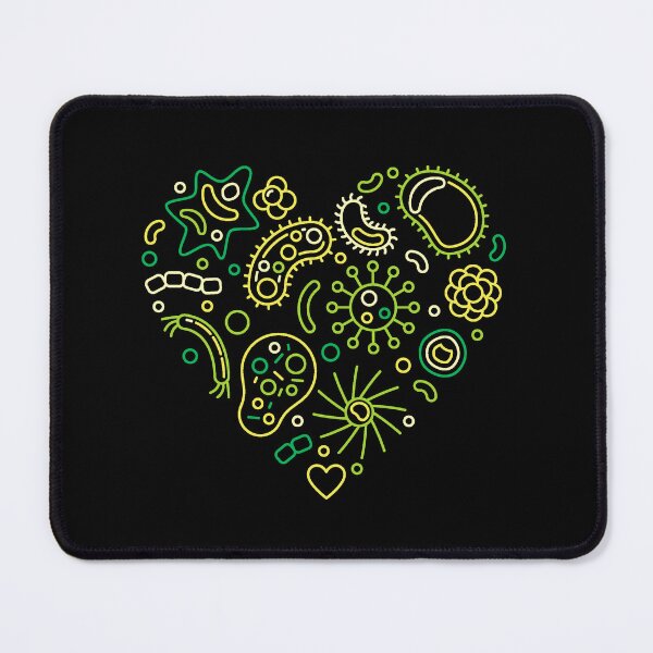 Item preview, Microbiology Heart creative outline design with bacteria and microbes signs for Virologist designed and sold by venomousvector.