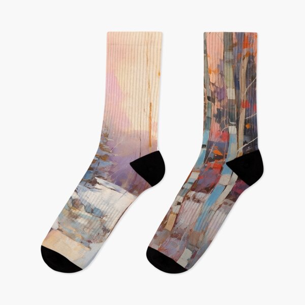 Item preview, Birch trees in winter in Pastel colors 3 designed and sold by Red Witch Art.