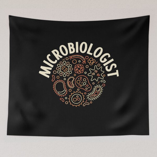 Item preview, Microbiologist creative round outline design with bacteria and virus signs for Microbiology Teacher designed and sold by venomousvector.