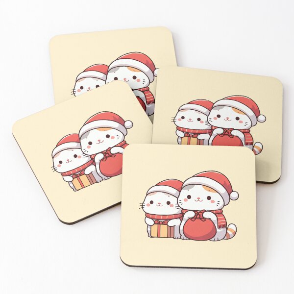 Item preview, Cute Christmas Santa Kitty Duo designed and sold by KAI-Studio.