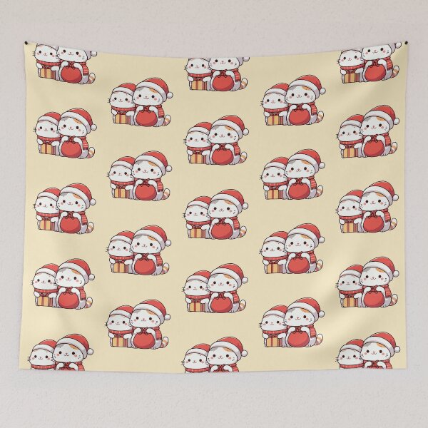Item preview, Cute Christmas Santa Kitty Duo designed and sold by KAI-Studio.