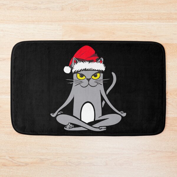 Item preview, Santa Yoga Cat  designed and sold by ZingZone.
