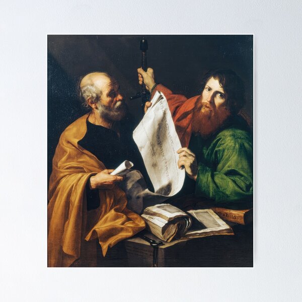 Item preview, Ribera's Saint Peter and Saint Paul Art Print designed and sold by TheSoulOfArt.
