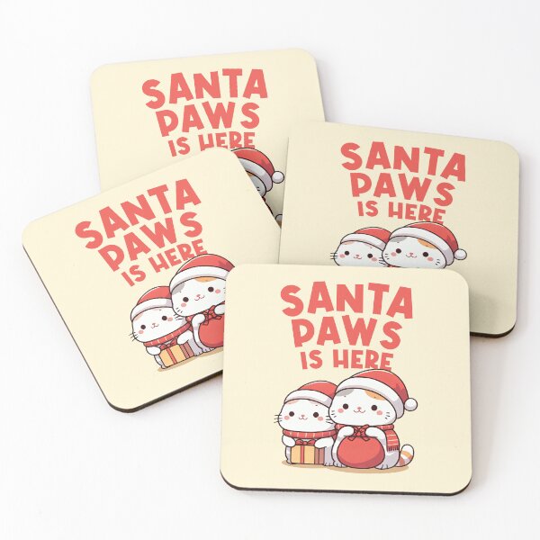 Item preview, Santa Paws is Here Santa Kitty designed and sold by KAI-Studio.