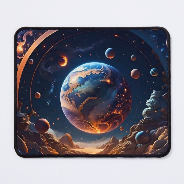 Item preview, Illuminated Planet Cosmic Backdrop Artwork designed and sold by Best-Art-32.