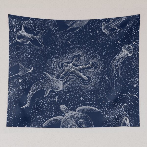 Item preview, Cosmic Ocean with astronaut designed and sold by AlirizaCAKIR.