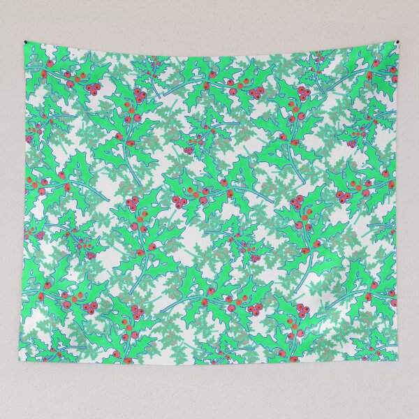 Item preview, Busy Holly Pattern (on white) designed and sold by BeJolley.