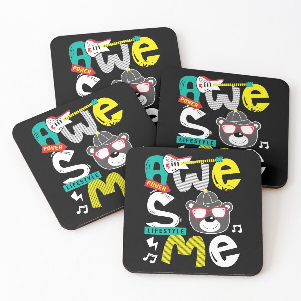 Item preview, awesome typography with bear, awesome, awesome bear head  designed and sold by GreyStanzione1.