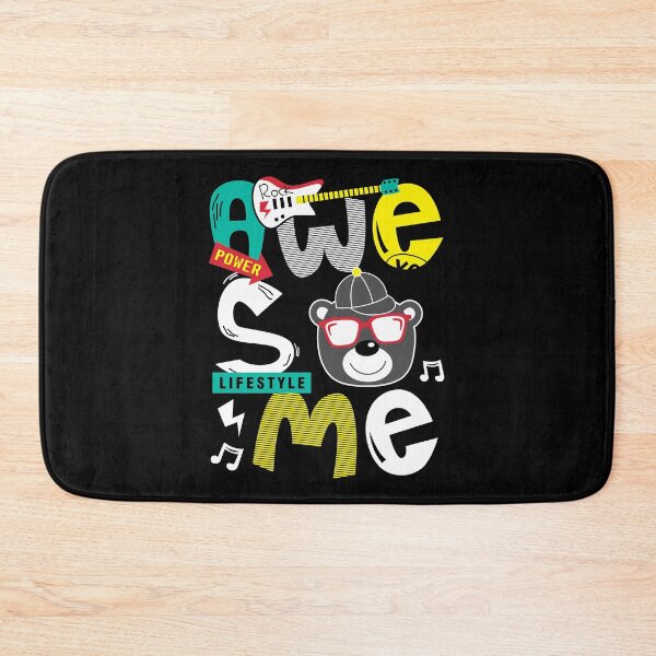 Item preview, awesome typography with bear, awesome, awesome bear head  designed and sold by GreyStanzione1.