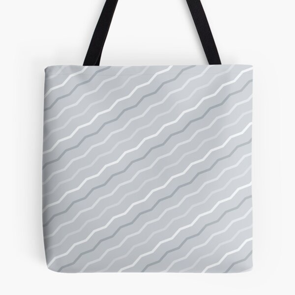 Item preview, Gray Diagonal Zigzag Waveforms Wavy Lines Stripes Illustration Groovy Parallel Minimal Retro Pattern designed and sold by PenguinForests.