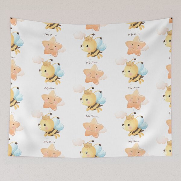 Item preview, cute bee with star-shaped balloon, king bee with star, cartoon bee and star designed and sold by GreyStanzione1.