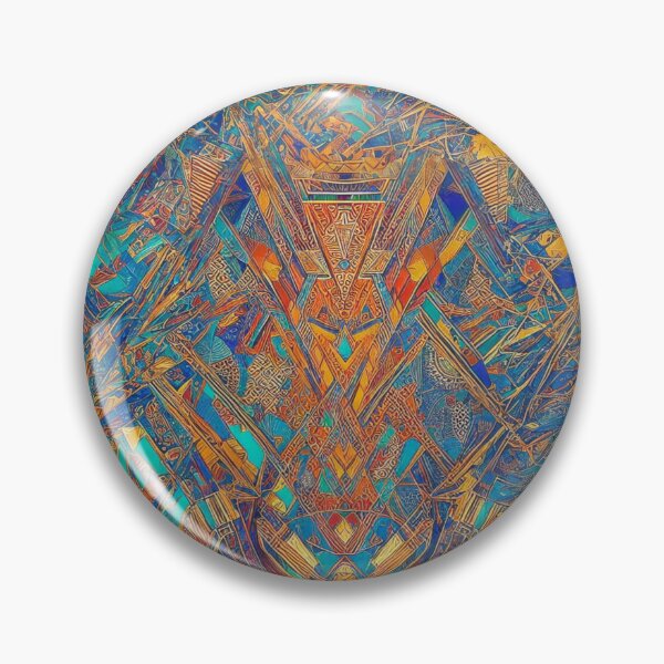 Item preview, Colorful art pattern - Shades of blue and yellow  designed and sold by ShabayekShop.