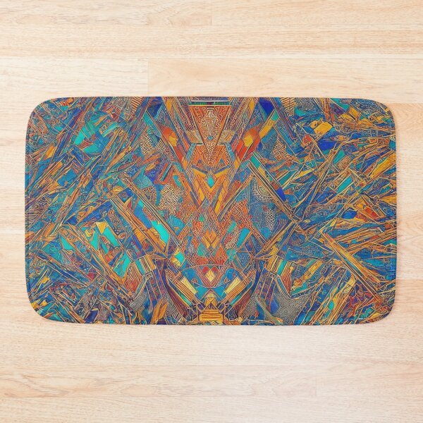 Item preview, Colorful art pattern - Shades of blue and yellow  designed and sold by ShabayekShop.