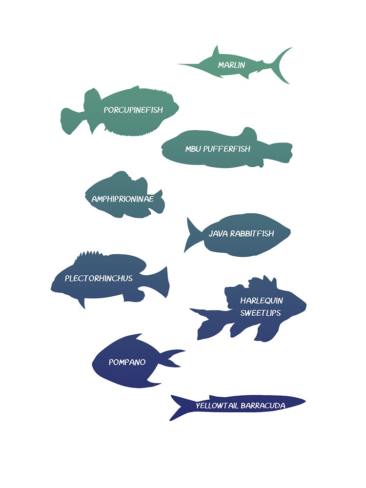 Types Of Saltwater Fish Species Biology Fishing T-Shirt