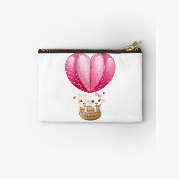 Item preview, cat flying with air balloon, couple cat flying in air balloon, cats in air balloon on Valentine Day designed and sold by GreyStanzione1.