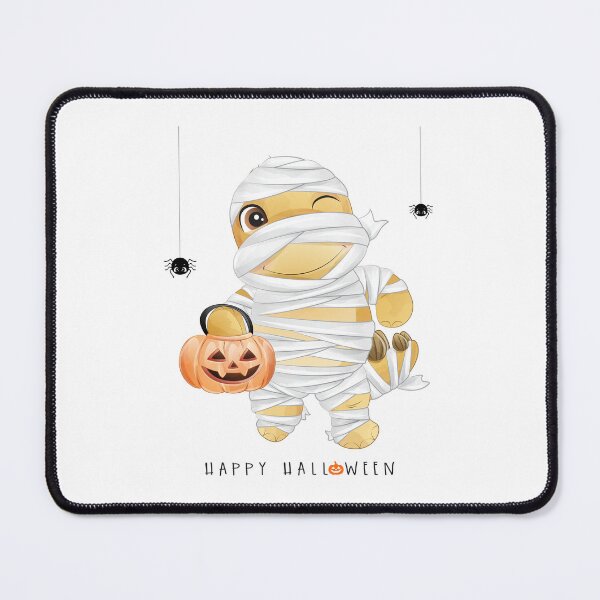 Item preview, mummy dinosaur, mummy dinosaur cartoon with pumpkin, mummy dinosaur on Halloween designed and sold by GreyStanzione1.