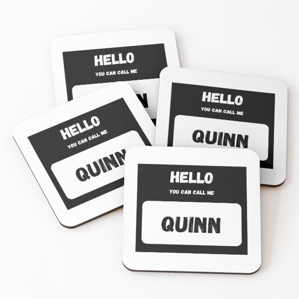 Item preview, Hello you can call me QUINN Stylish Black Letter Edition designed and sold by IssaraStudio.