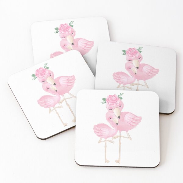 Item preview, cute flamingo with rose, mommy and baby flamingo, flaming family with rose designed and sold by GreyStanzione1.
