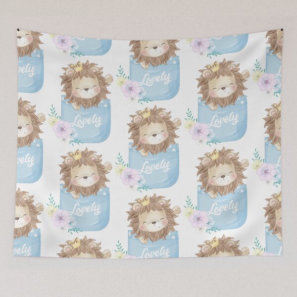 Item preview, cute lion cartoon in lovely box, cute cartoon head portrait, cute lion in box designed and sold by GreyStanzione1.