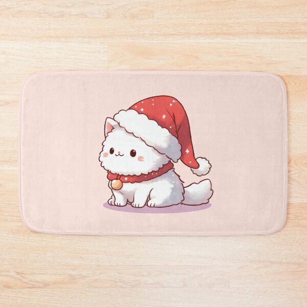 Item preview, Cute Christmas White Kitty designed and sold by KAI-Studio.