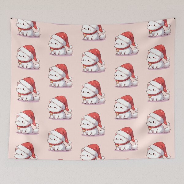 Item preview, Cute Christmas White Kitty designed and sold by KAI-Studio.