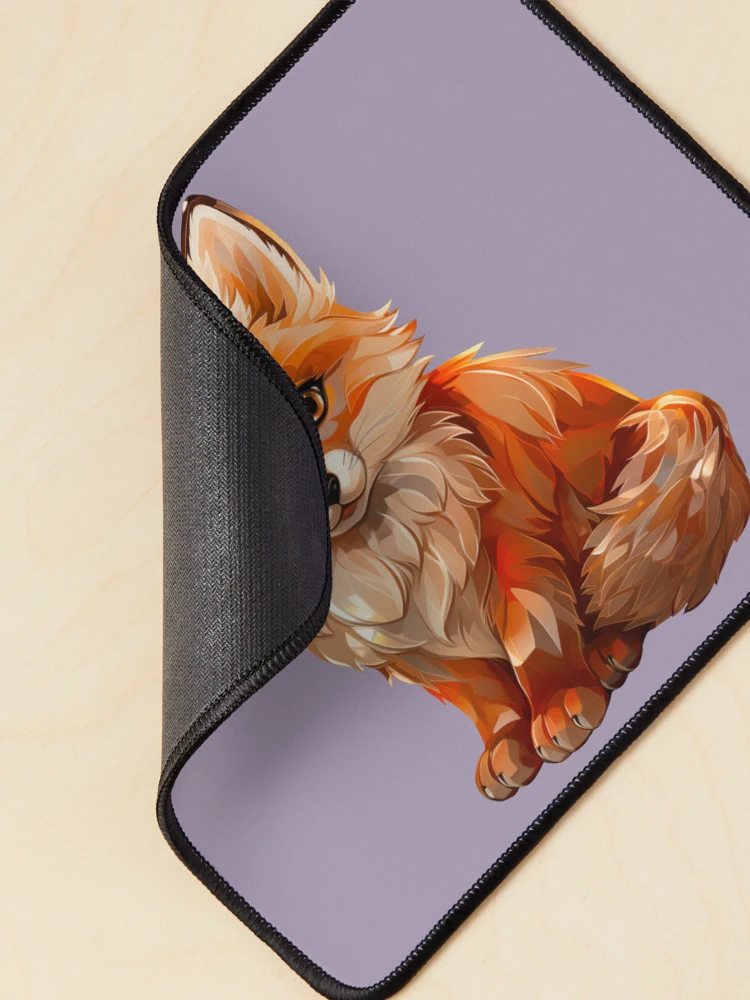 Thumbnail 2 of 5, Mouse Pad, Cute Crystal Fox Cub  designed and sold by FoxTreeDesign.